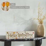 Spring In Bloom Hello Springtime w/ Flowers Wall Sign-Lange General Store