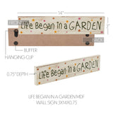 Spring In Bloom Life Began In a Garden Wall Sign-Lange General Store