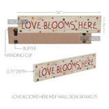 Spring In Bloom Love Blooms Here Wall Sign-Lange General Store