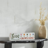 Spring In Bloom Love Grows Here w/ Tulips Wall Sign-Lange General Store