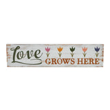 Spring In Bloom Love Grows Here w/ Tulips Wall Sign-Lange General Store