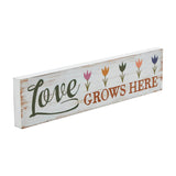 Spring In Bloom Love Grows Here w/ Tulips Wall Sign-Lange General Store