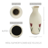 Spring In Bloom Metal Tulip Flower Vase-Lange General Store