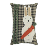 Spring In Bloom Primitive Bunny And Carrot Pillow-Lange General Store