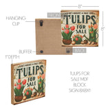 Spring In Bloom Tulips For Sale Block Sign-Lange General Store