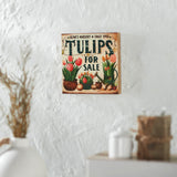 Spring In Bloom Tulips For Sale Block Sign-Lange General Store