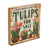 Spring In Bloom Tulips For Sale Block Sign-Lange General Store