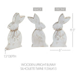 Spring In Bloom Wooden Upright Bunny Silhouette w/ Twine-Lange General Store