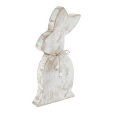 Spring In Bloom Wooden Upright Bunny Silhouette w/ Twine 13.75"-Lange General Store