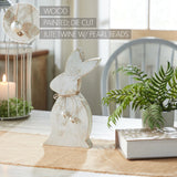 Spring In Bloom Wooden Upright Bunny Silhouette w/ Twine-Lange General Store