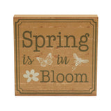 Spring Is In Bloom w/ Butterfly & Bee Block Sign-Lange General Store