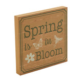 Spring Is In Bloom w/ Butterfly & Bee Block Sign-Lange General Store