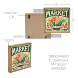 Spring Market Flowers Sale Block Sign-Lange General Store