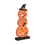 Stacked Wooden Jack-O-Lantern-Lange General Store
