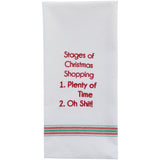 Stages of Christmas Shopping Dishtowel-Lange General Store