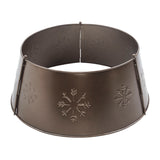 Stamped Snowflake Metal Tree Collar Bronze-Lange General Store