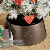 Stamped Snowflake Metal Tree Collar Bronze-Lange General Store