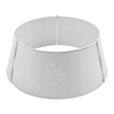Stamped Snowflake Metal Tree Collar White-Lange General Store