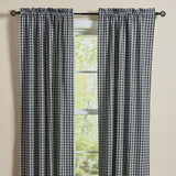 Stanton Black Long Panel Curtains-Lange General Store