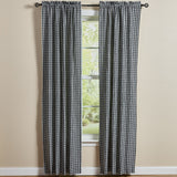 Stanton Black Long Panel Curtains-Lange General Store