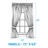 Stanton Black Short Panel Curtains-Lange General Store