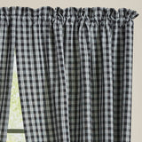 Stanton Black Short Panel Curtains-Lange General Store