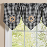 Stanton Black Sunflower Point Valance-Lange General Store