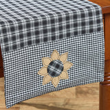 Stanton Black Sunflower Table Runner-Lange General Store