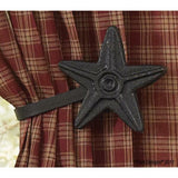 Star Curtain Tie Back - Black-Lange General Store