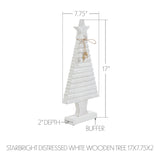 Starbright Distressed White Wooden Tree-Lange General Store