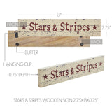 Stars & Stripes Wooden Sign-Lange General Store