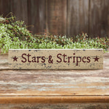 Stars & Stripes Wooden Sign-Lange General Store