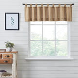 Stitched Burlap Natural Valance - Lange General Store