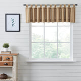 Stitched Burlap Natural Valance - Lange General Store