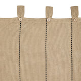Stitched Burlap Natural Valance