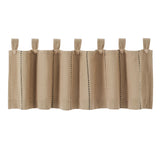Stitched Burlap Natural Valance