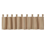 Stitched Burlap Natural Valance