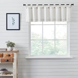 Stitched Burlap White Valance - Lange General Store