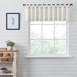 Stitched Burlap White Valance - Lange General Store