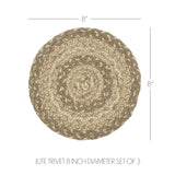 Stonebrook Braided Trivet 8" Set of 3