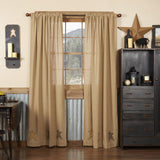 Stratton Burlap Panel Curtains-Lange General Store