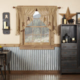 Stratton Burlap Prairie Swag Curtains-Lange General Store