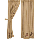 Stratton Burlap Short Panel Curtains-Lange General Store