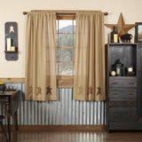 Stratton Burlap Short Panel Curtains-Lange General Store