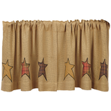 Stratton Burlap Tier Curtains 24"-Lange General Store