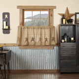 Stratton Burlap Tier Curtains 24"-Lange General Store