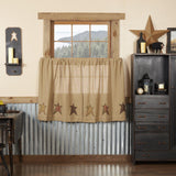 Stratton Burlap Tier Curtains 36"-Lange General Store