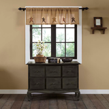 Stratton Burlap Valance-Lange General Store