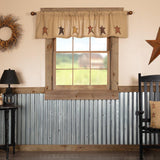 Stratton Burlap Valance-Lange General Store