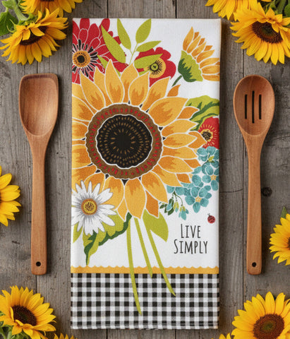 Sunflower Charm Terry Towel-Lange General Store